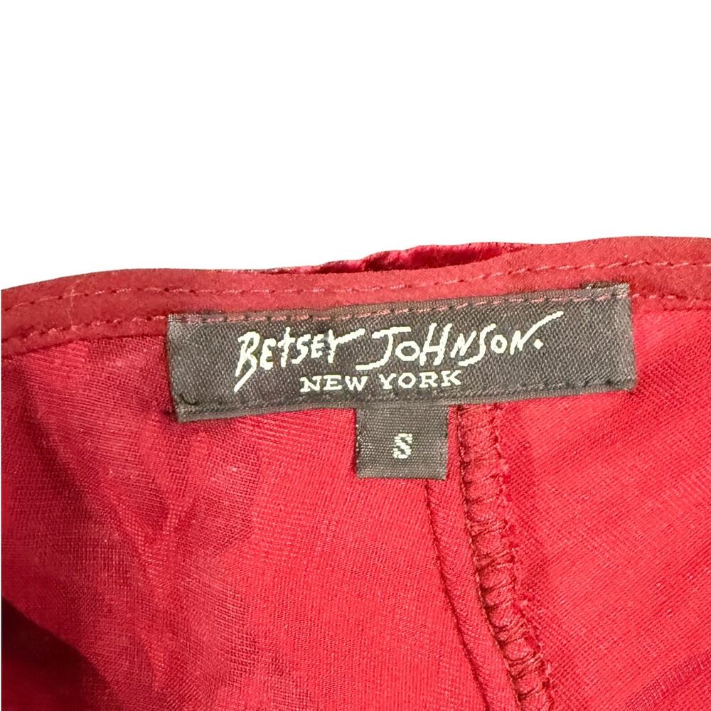 Vintage Betsey Johnson Velvet Burnout Slip Dress Floral Silk Rayon S - Picture 8 of 10